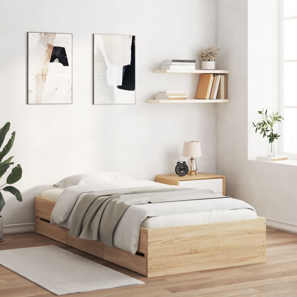 Bed Frame With Drawers Without Mattress