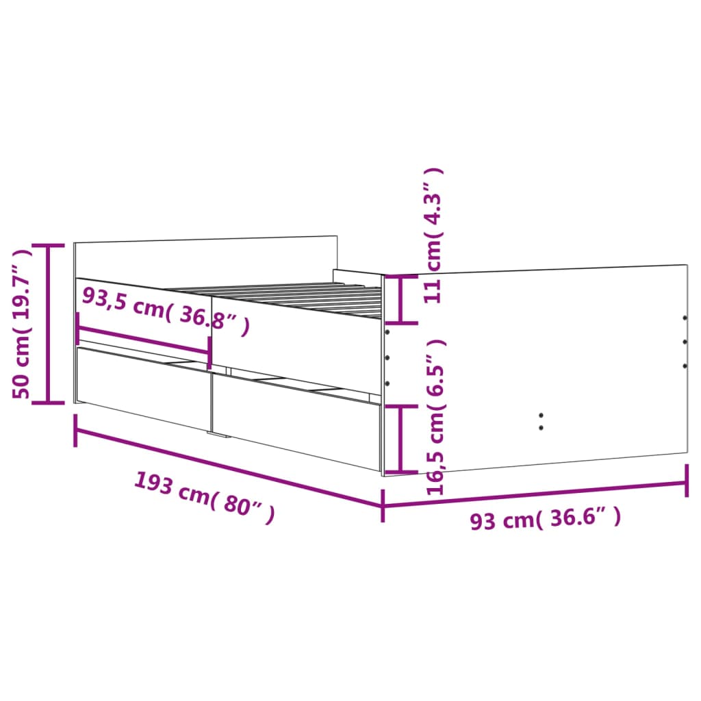 Bed Frame With Drawers Without Mattress