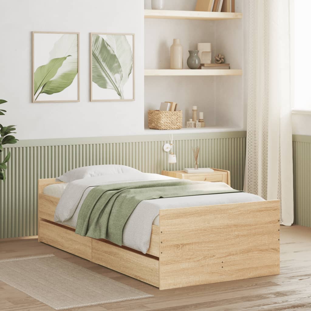 Bed Frame With Drawers Without Mattress