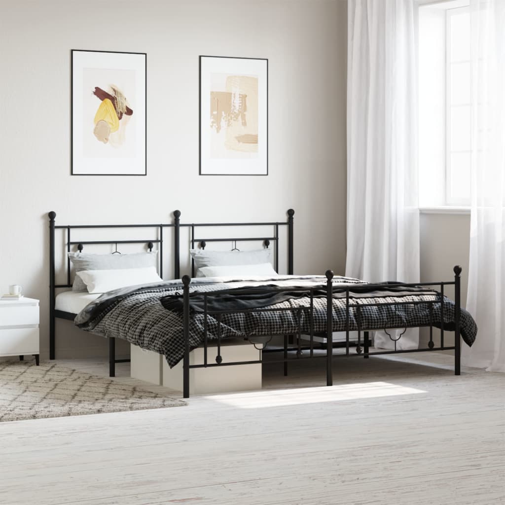 Metal Bed Frame Without Mattress King Single