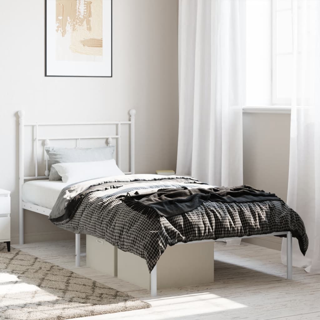 Metal Bed Frame Without Mattress King Single