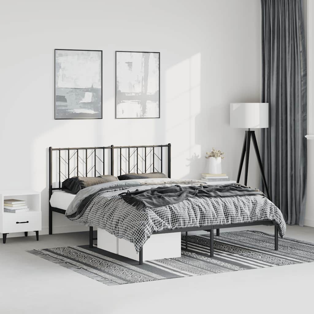 Metal Bed Frame Without Mattress With Footboard