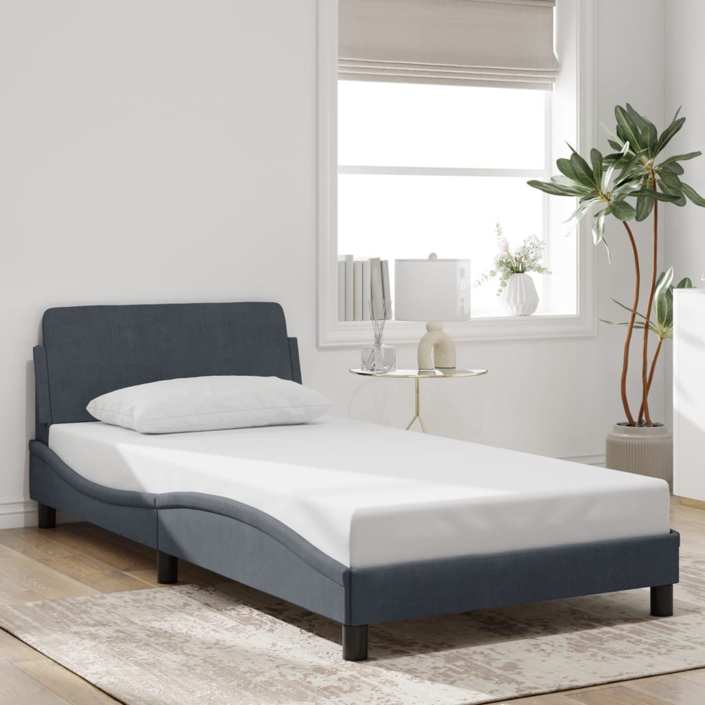 Bed Frame "Dover" King Single Velvet
