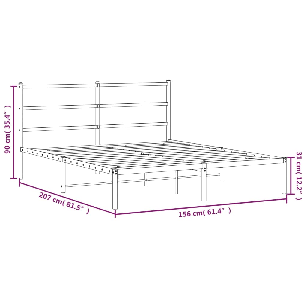 Metal Bed Frame Without Mattress