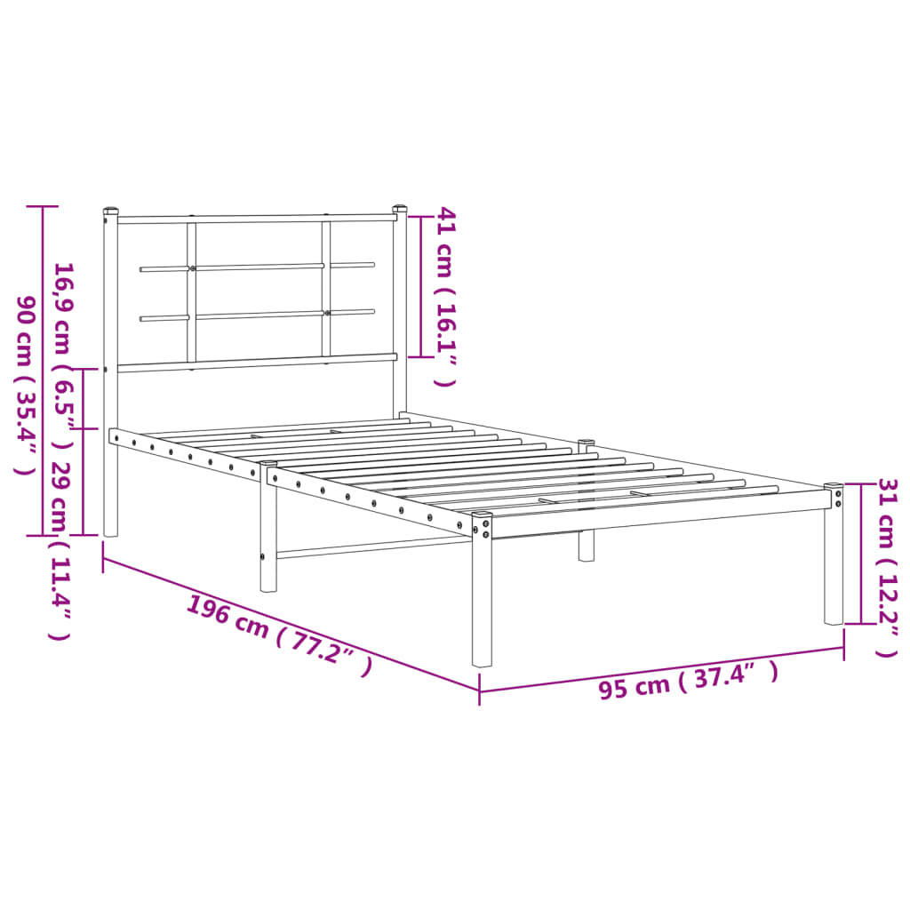 Metal Bed Frame Without Mattress