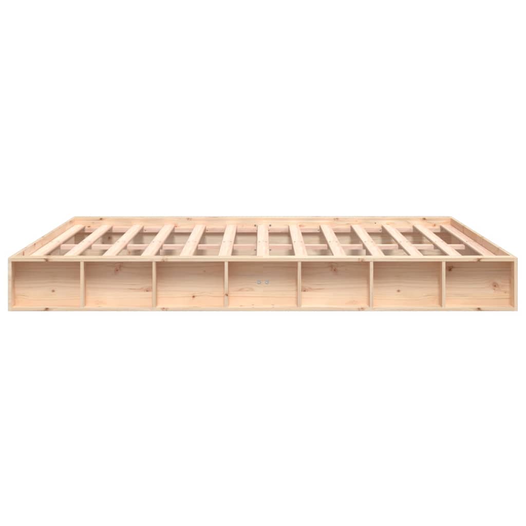 Bed Frame Without Mattress 183X203 Cm King Solid Wood Pine