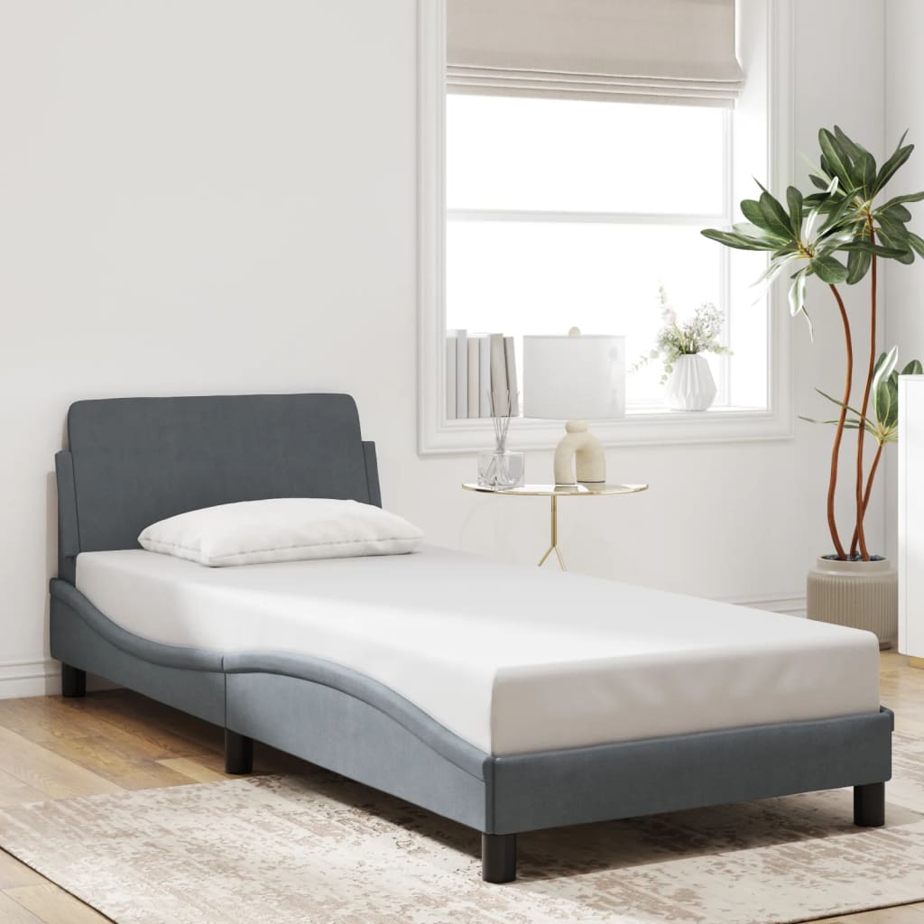 Bed Frame "Dover" King Single Velvet