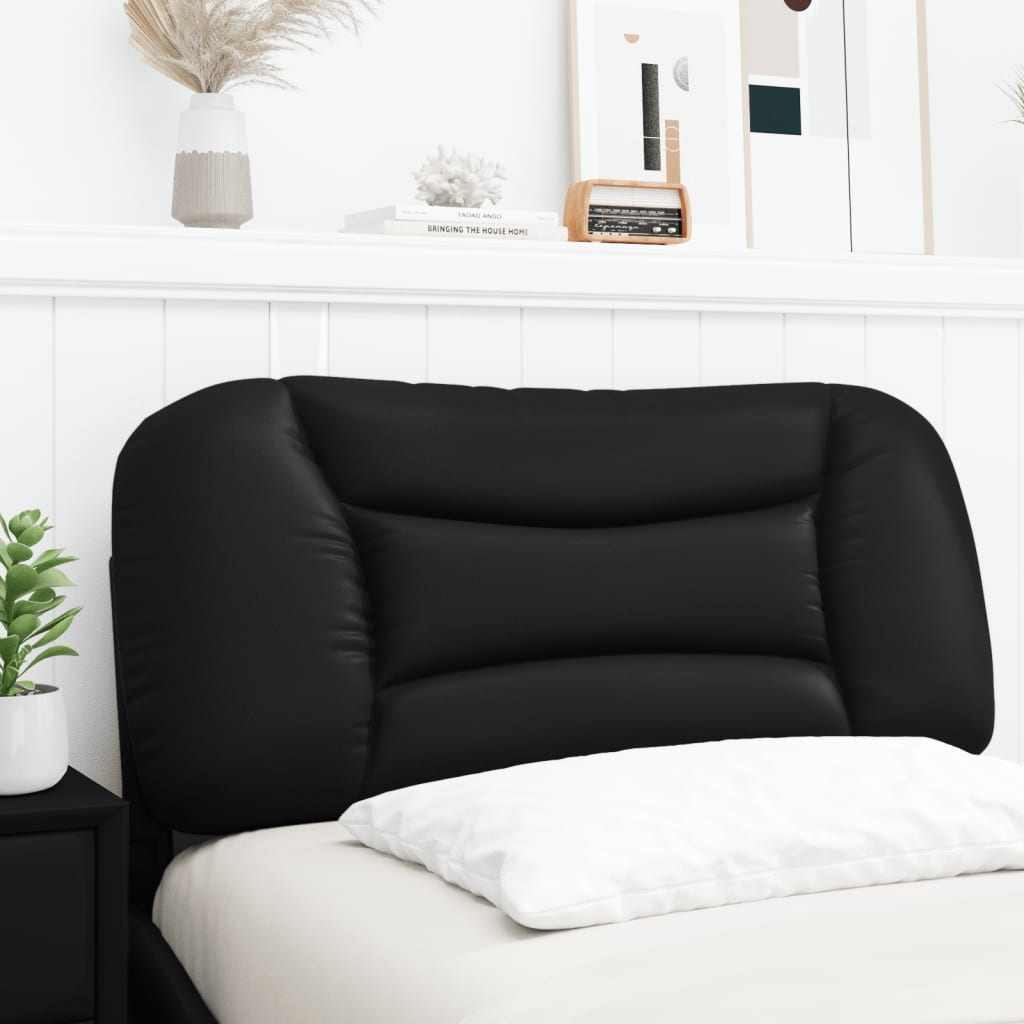 Headboard Cushion "Hvar" Black Faux Leather