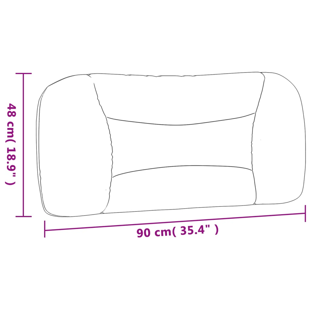 Headboard Cushion "Hvar" Black Faux Leather