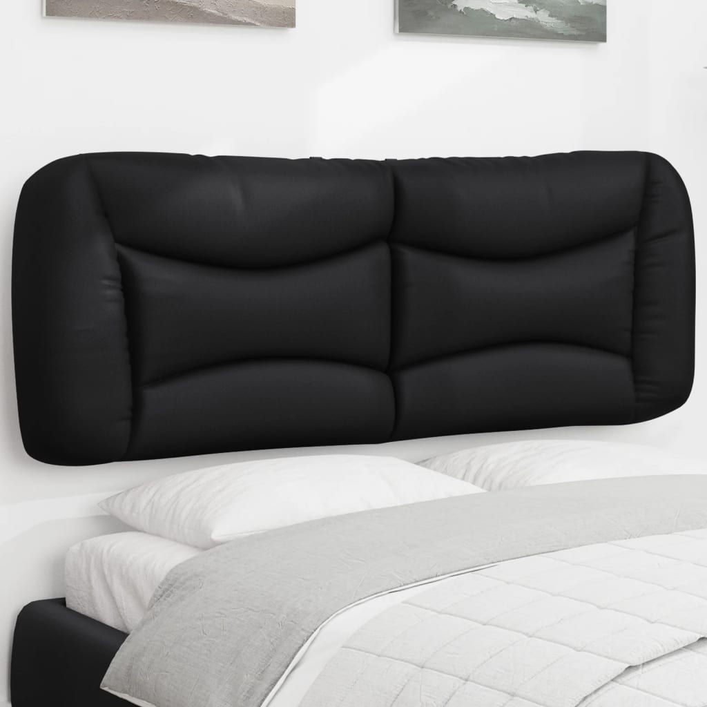 Headboard Cushion "Hvar" Black Faux Leather