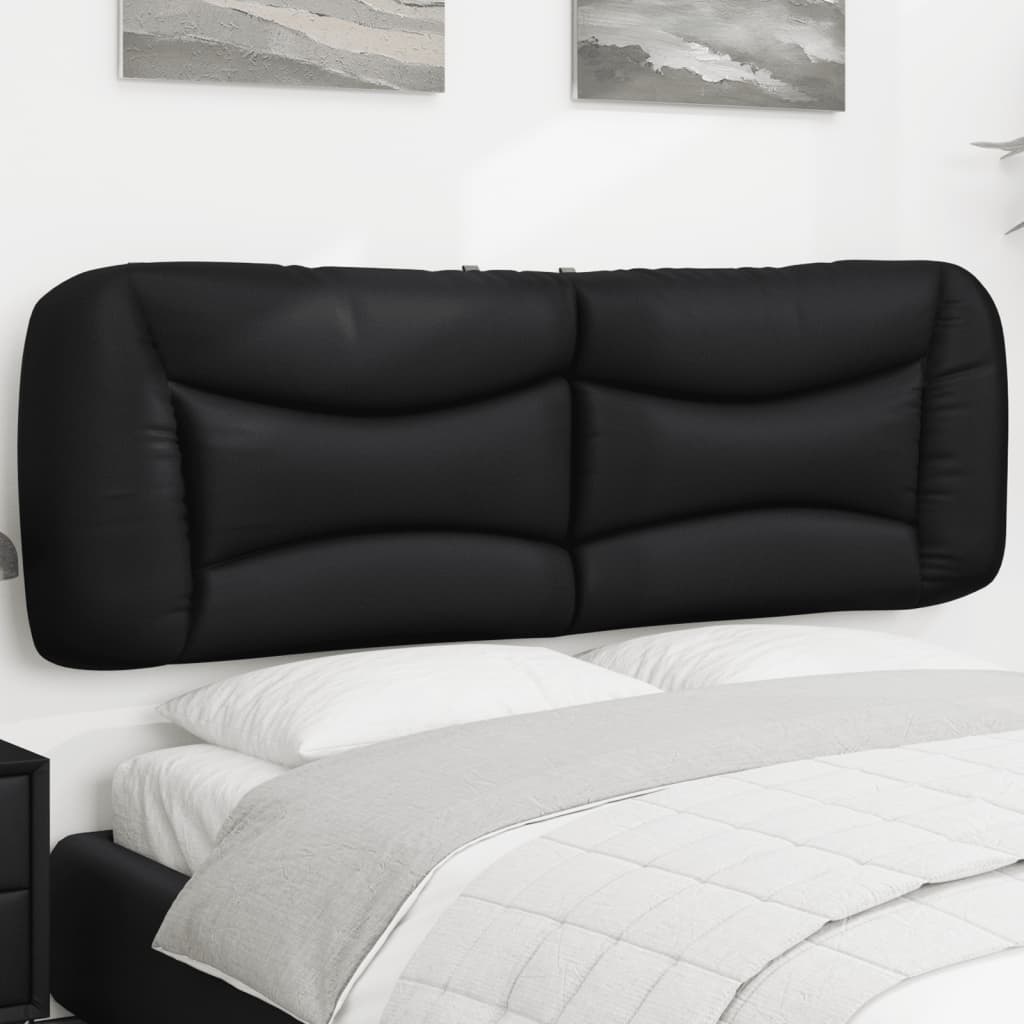 Headboard Cushion "Hvar" Black Faux Leather