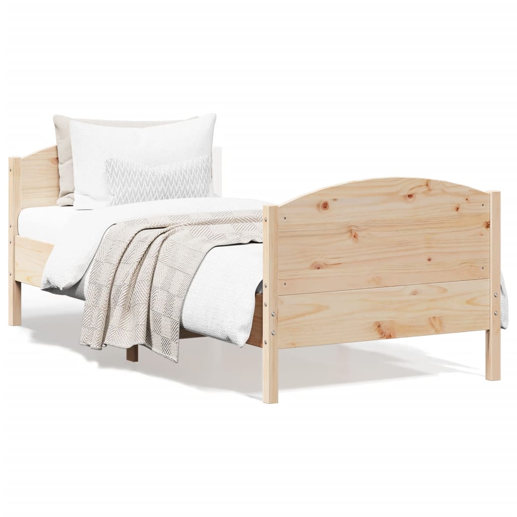 Bed Frame Without Mattress Solid Wood Pine