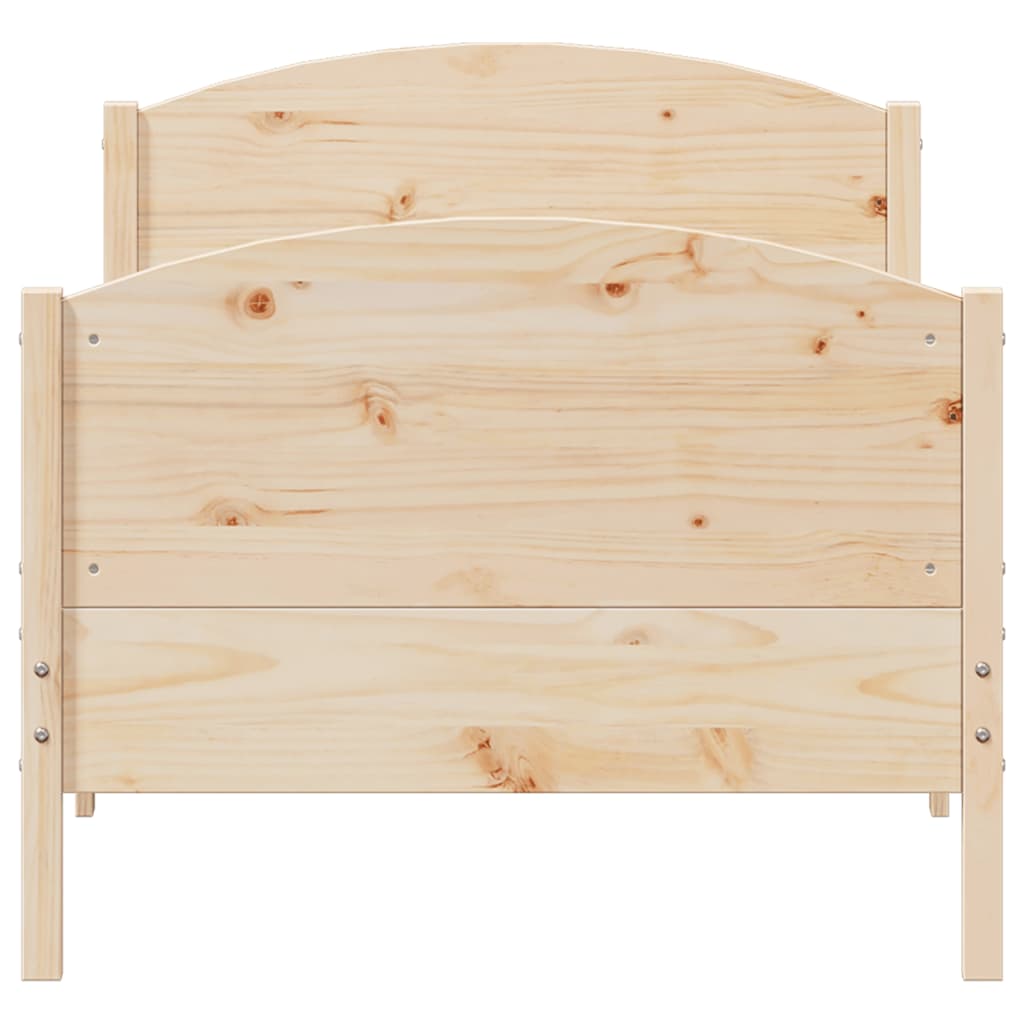 Bed Frame Without Mattress Solid Wood Pine