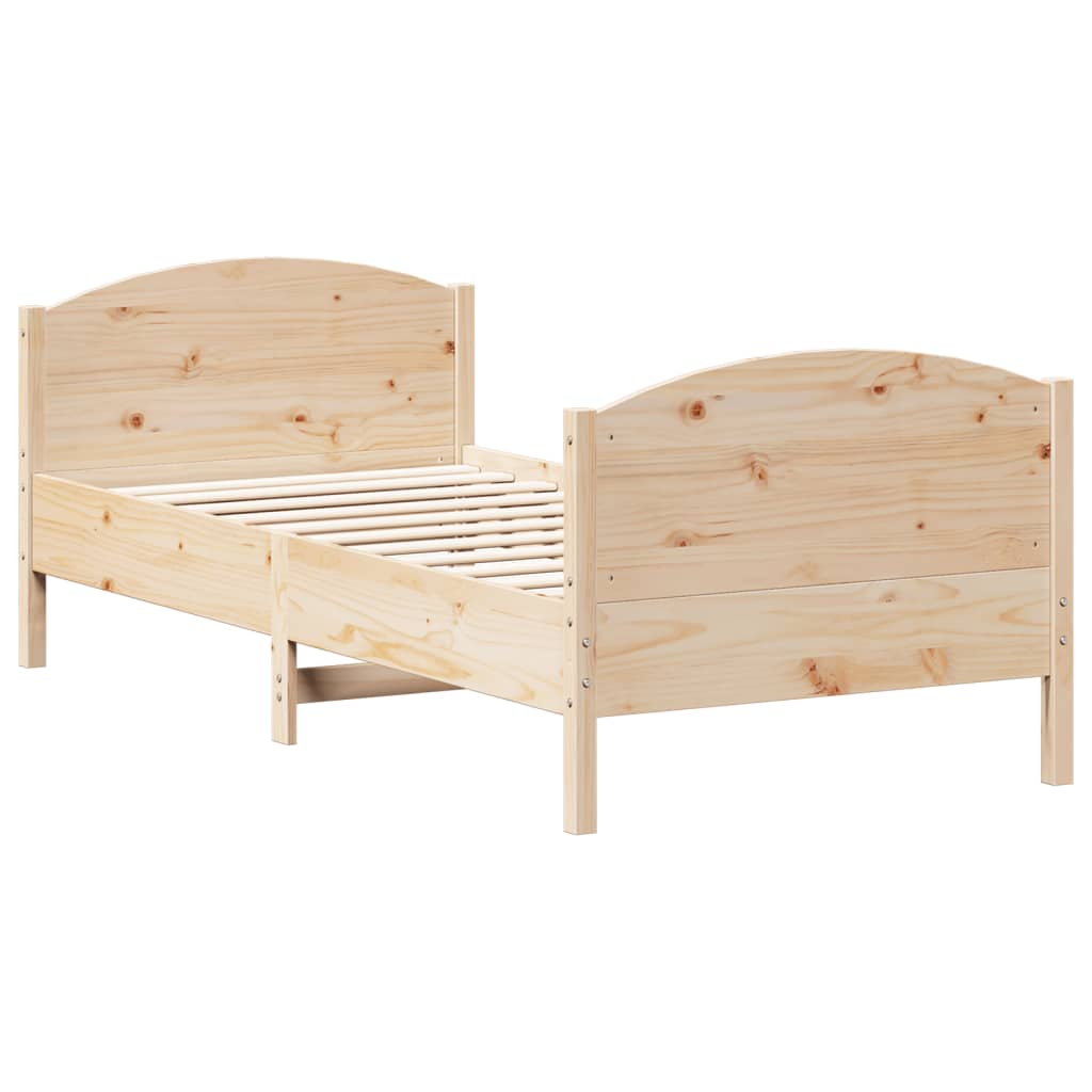 Bed Frame Without Mattress Solid Wood Pine