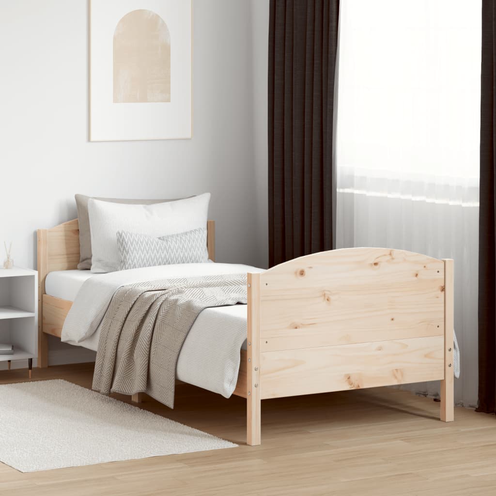 Bed Frame Without Mattress Solid Wood Pine