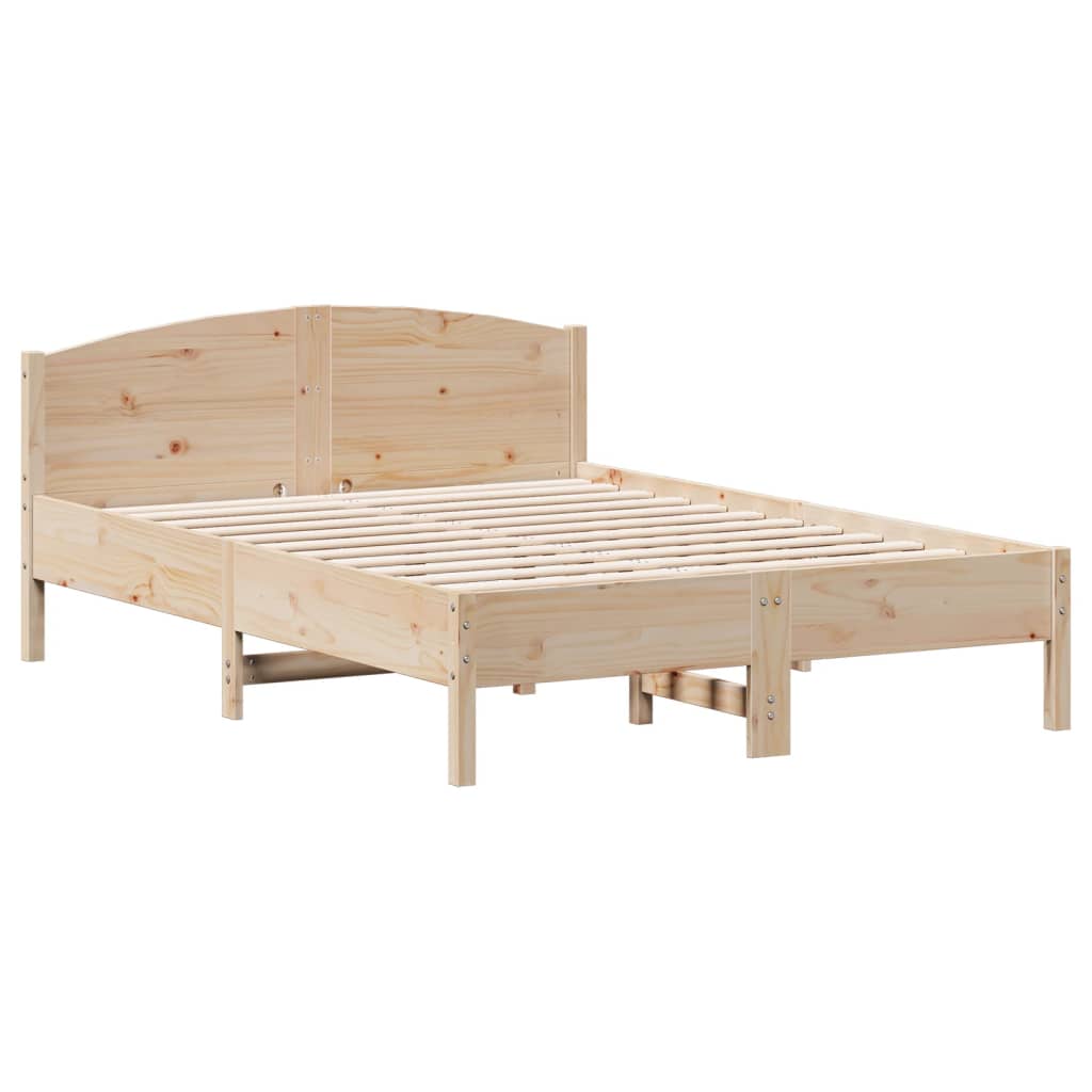 Bed Frame Without Mattress Solid Wood Pine