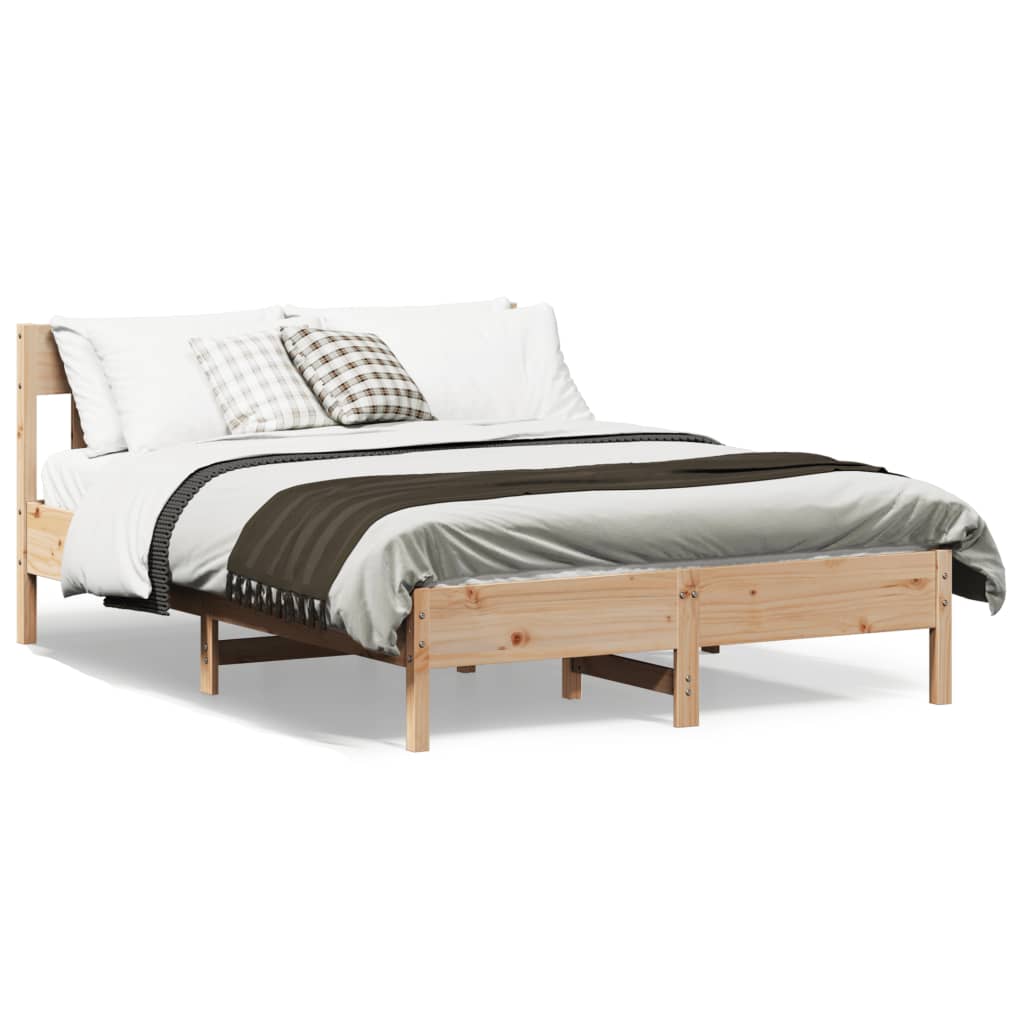 Bed Frame Without Mattress Solid Wood Pine