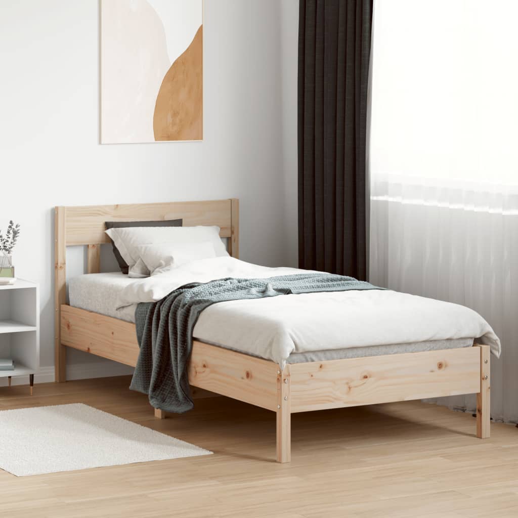 Bed Frame Without Mattress Solid Wood Pine