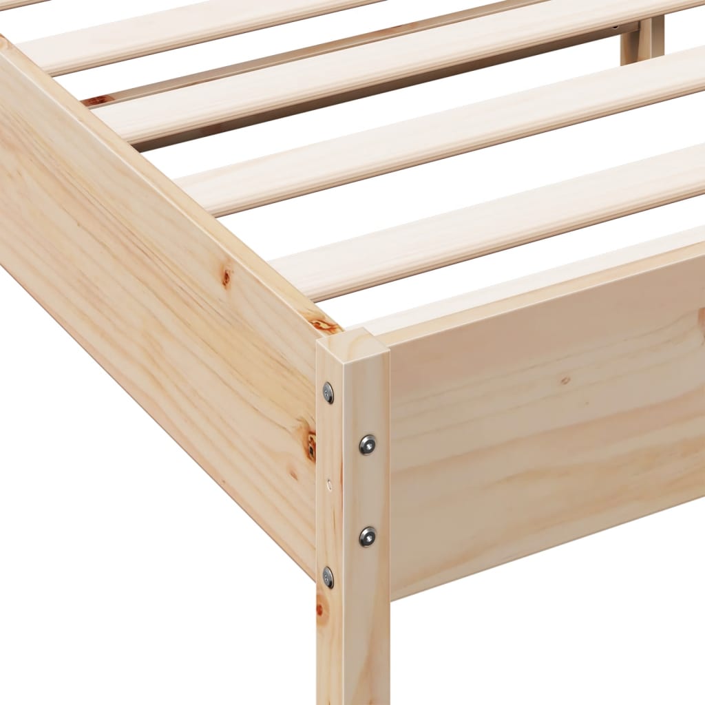 Bed Frame Without Mattress Solid Wood Pine