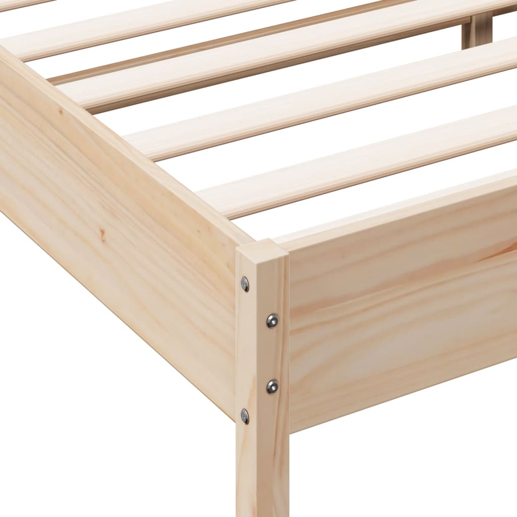 Bed Frame Without Mattress Solid Wood Pine