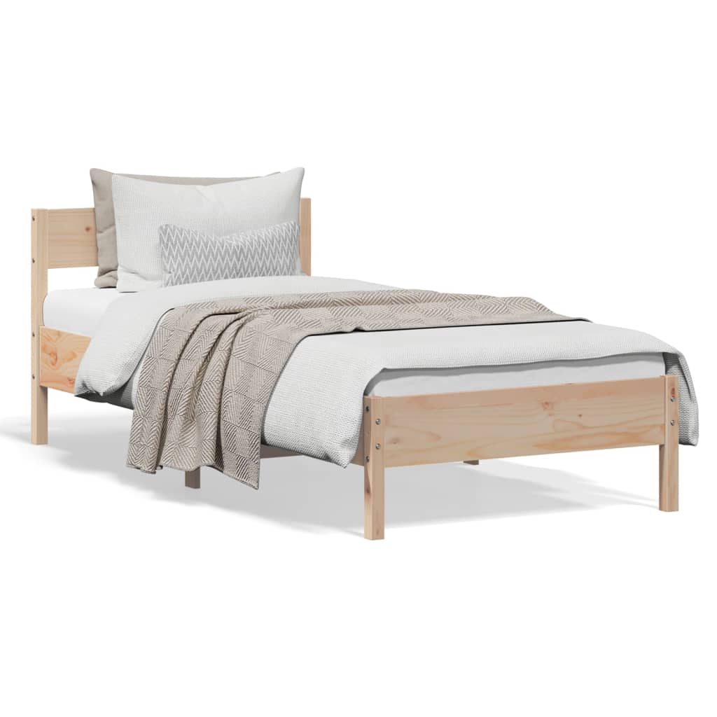 Bed Frame Without Mattress Solid Wood Pine