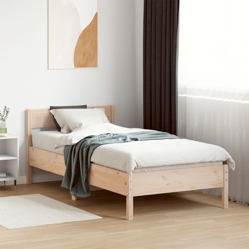 Bed Frame Without Mattress Solid Wood Pine