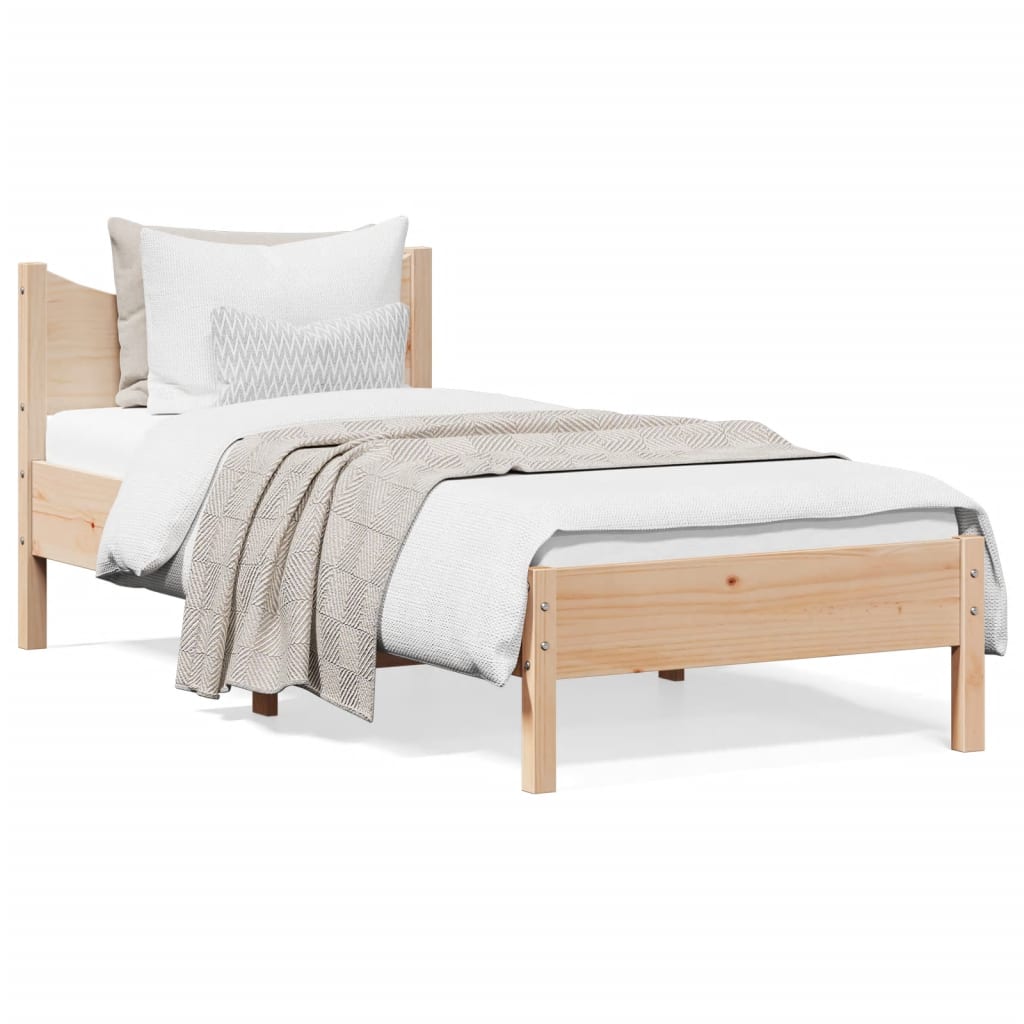 Bed Frame Without Mattress Solid Wood Pine