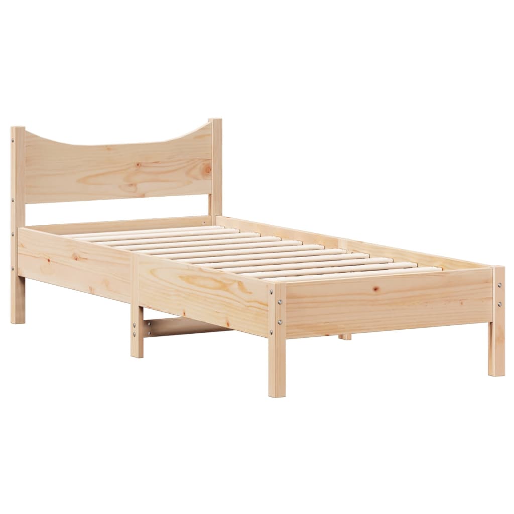Bed Frame Without Mattress Solid Wood Pine