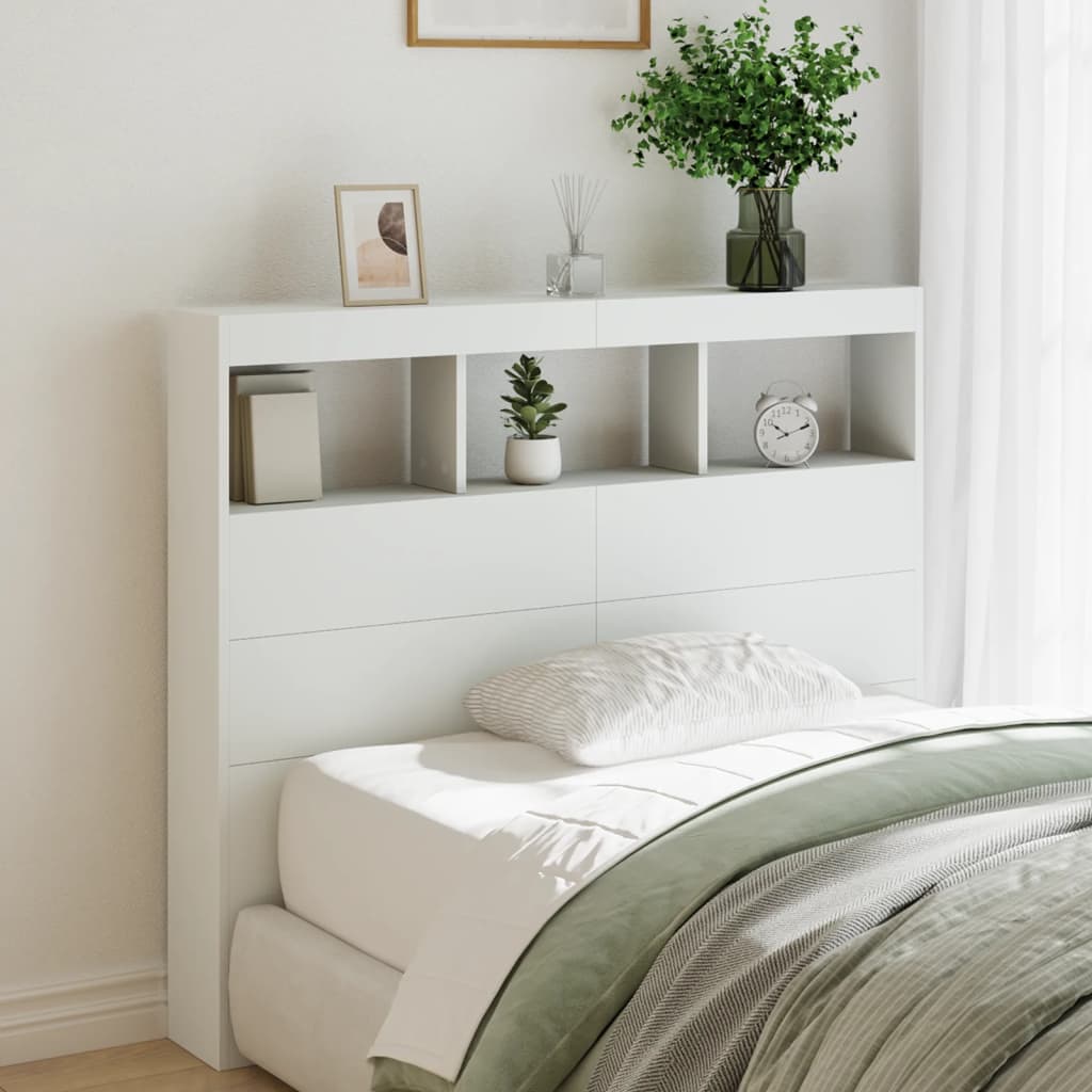 Headboard Cabinet With Led 120 Cm