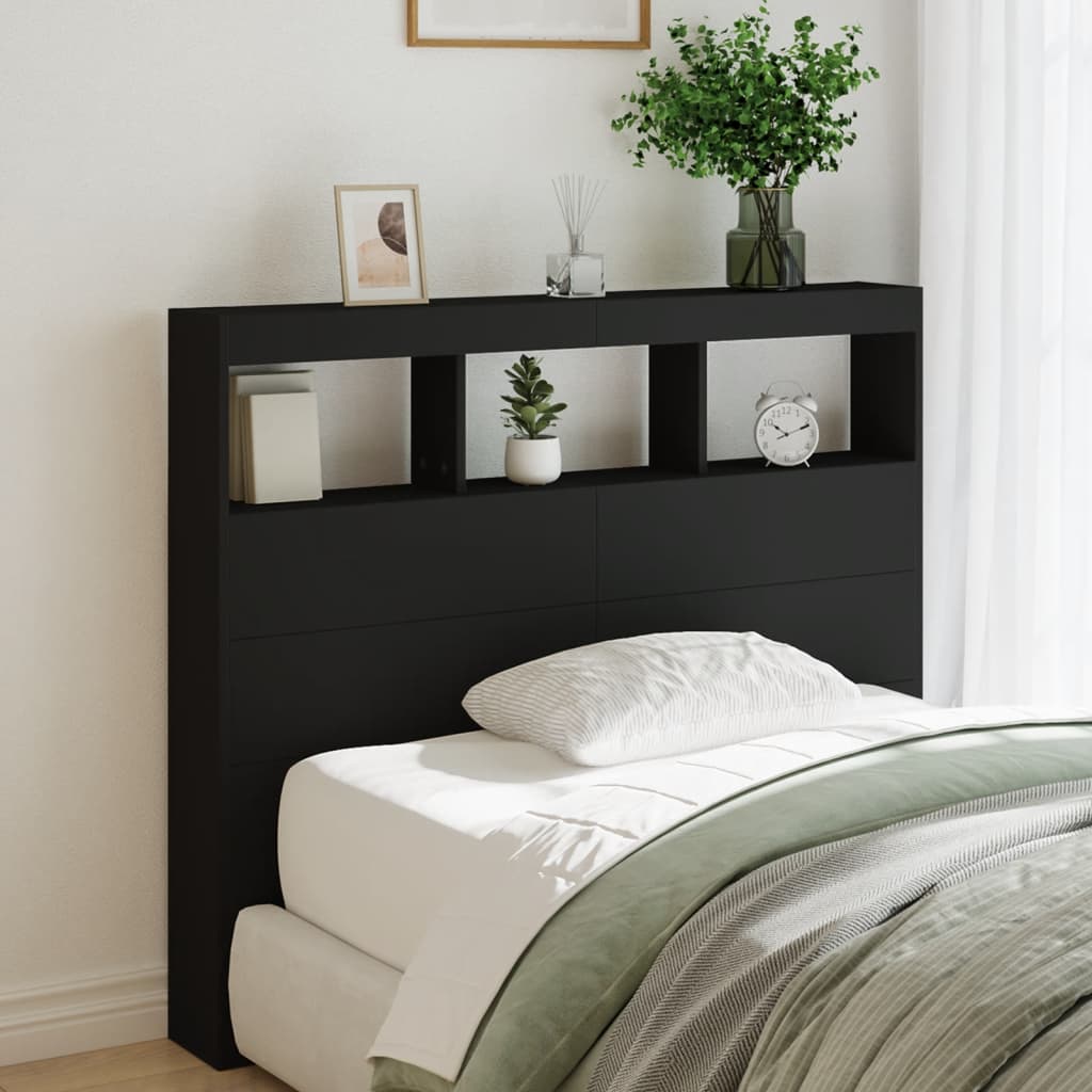 Headboard Cabinet With Led 120 Cm