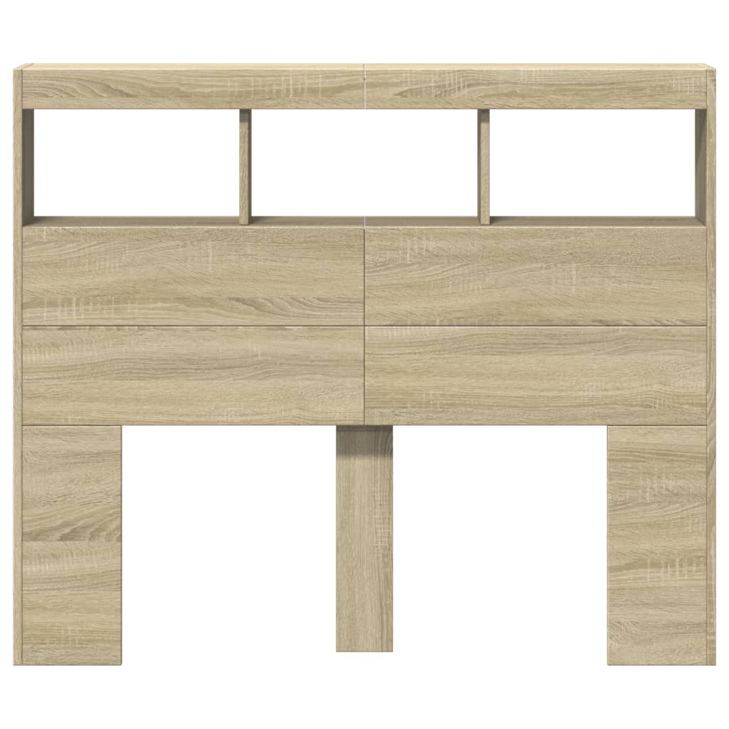 Headboard Cabinet With Led 120 Cm