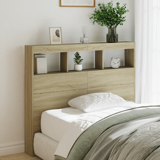 Headboard Cabinet With Led 120 Cm
