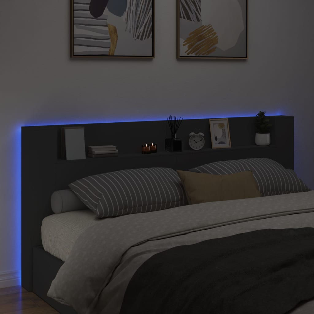 Headboard Cabinet With Led