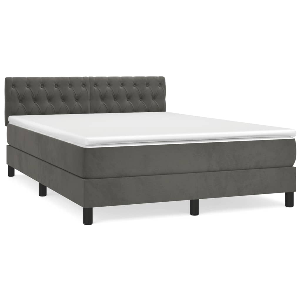 Box Spring Bed With Mattress 100X200 Cm Velvet
