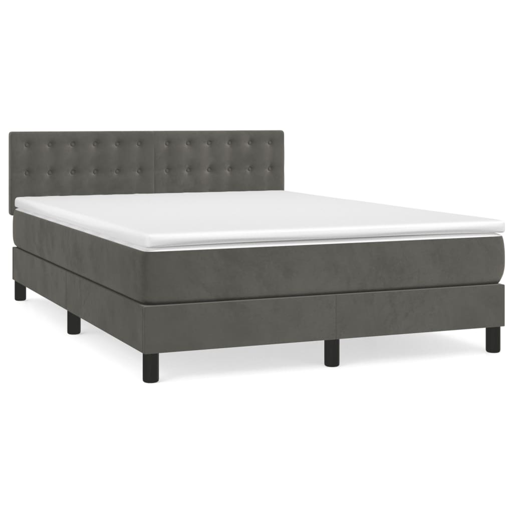 Box Spring Bed With Mattress 100X200 Cm Velvet