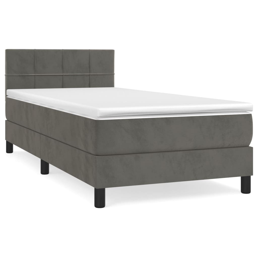 Box Spring Bed With Mattress 100X200 Cm Velvet