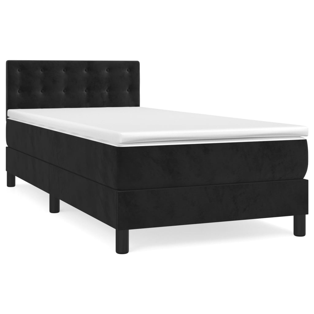 Box Spring Bed With Mattress 100X200 Cm Velvet