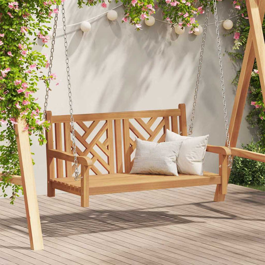 Swing Bench Other Brown 114 X 60 X 64 Cm Solid Teak Wood