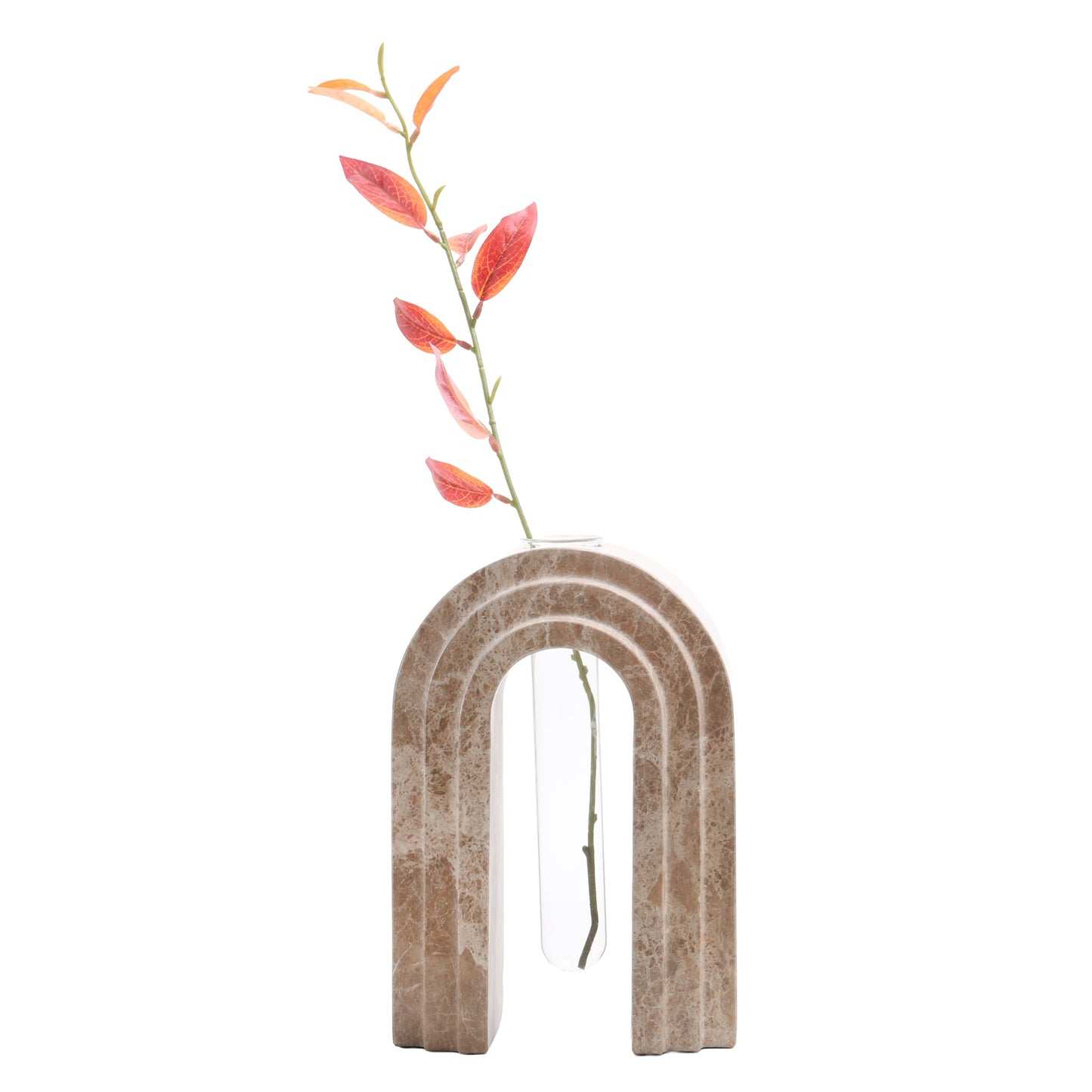 CAC10698-KM Marble Arch Vase - Light Coffee