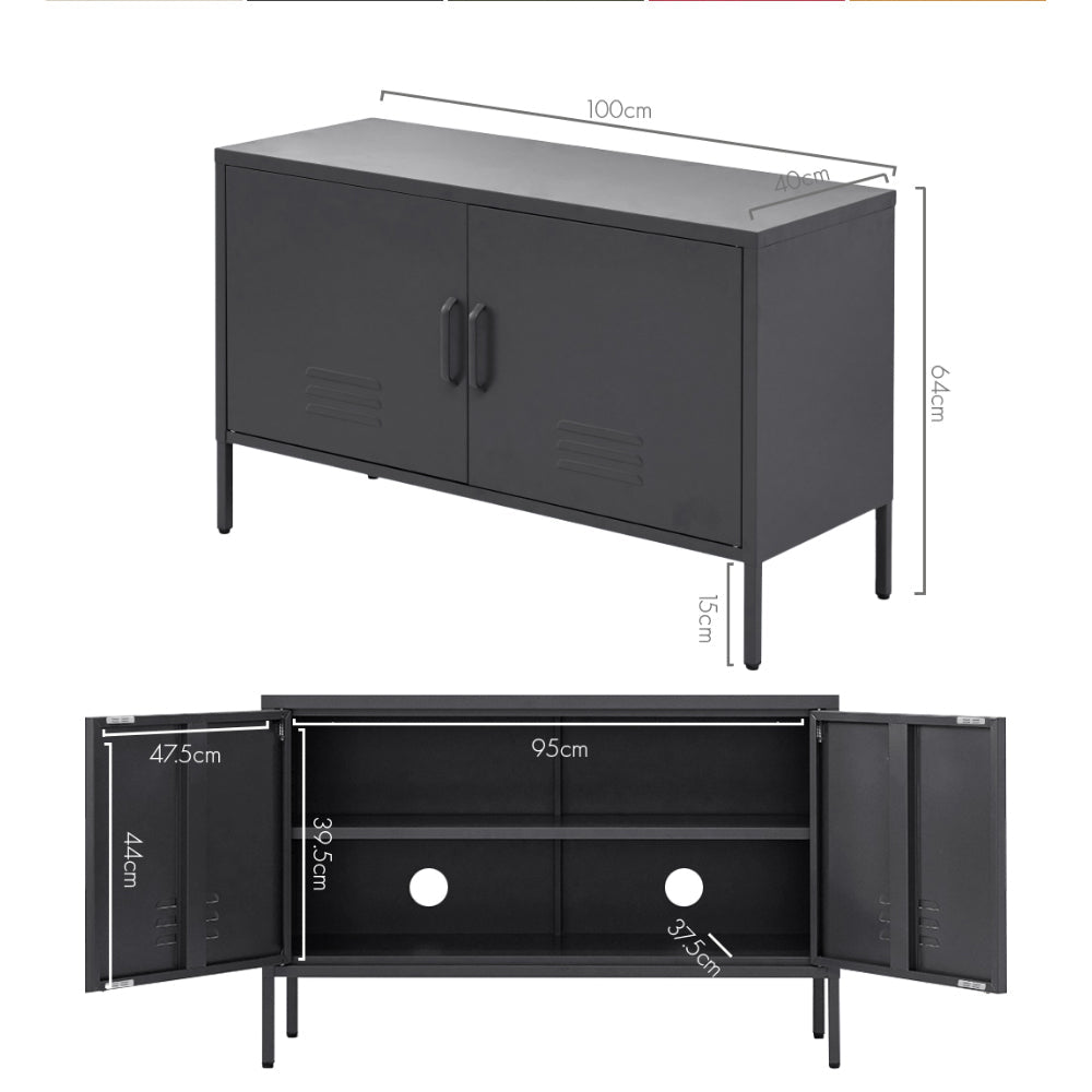 ArtissIn Buffet Sideboard Metal Cabinet - BASE Charcoal