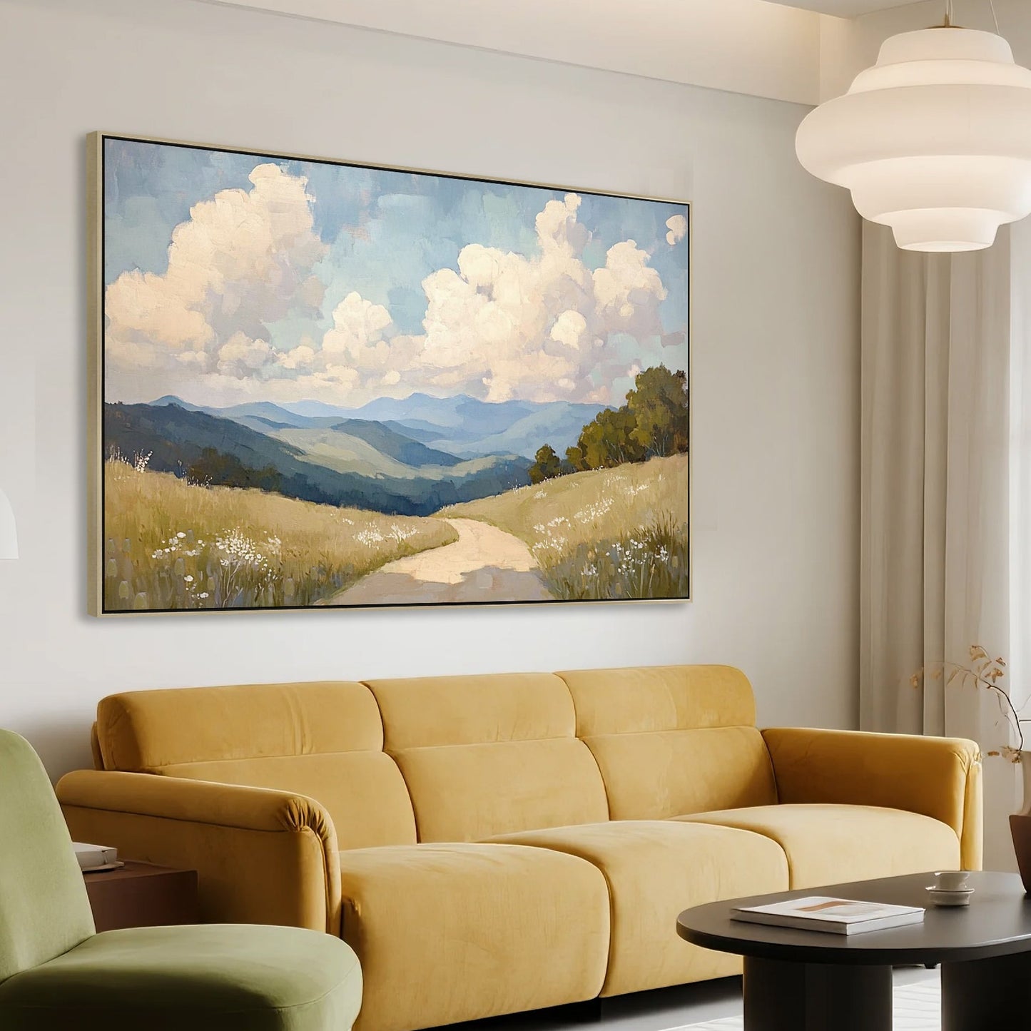 CAR12185-CLO 120 x 80cm Framed Canvas - Natural