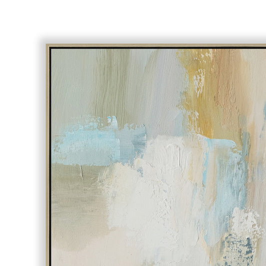 CAR12219-CLO 80 x 80cm Framed Canvas - Natural