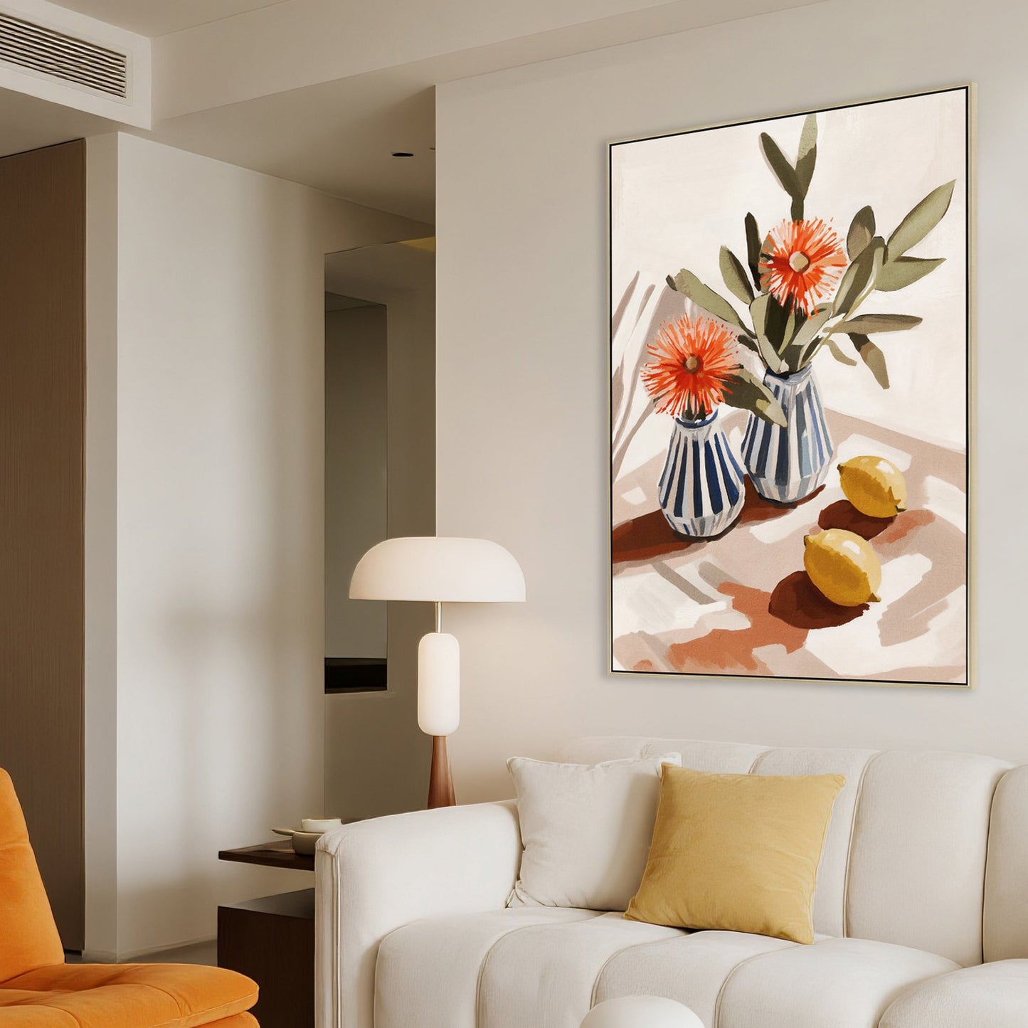 CAR12233-CLO 60 x 90cm Framed Canvas - Natural