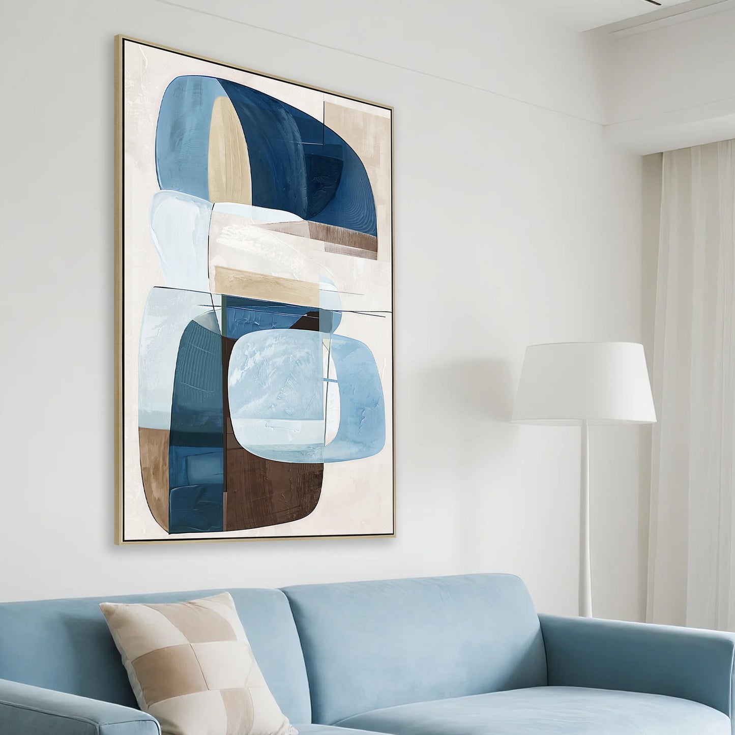 CAR12242-CLO 80 x 120cm Framed Canvas - Natural