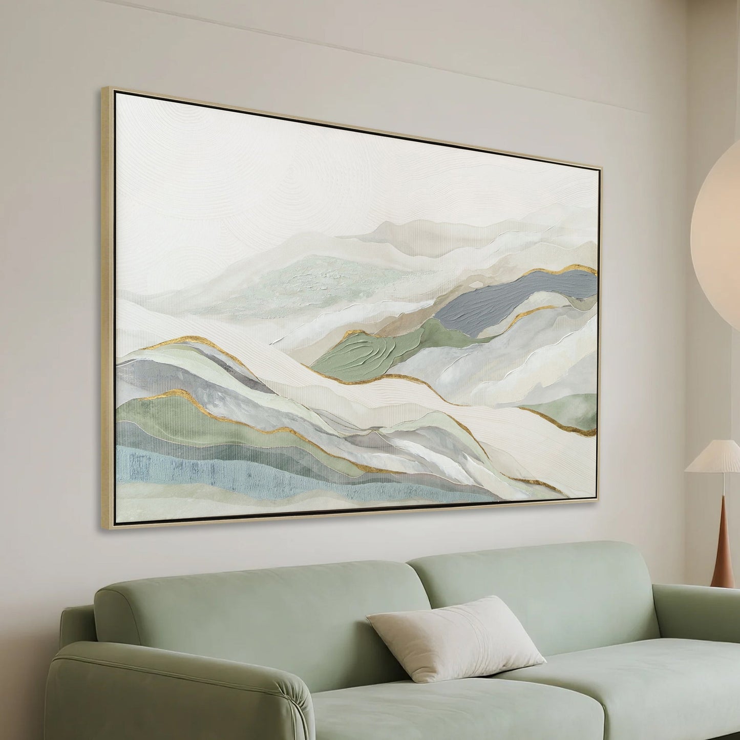 CAR12253-CLO 120 x 80cm Framed Canvas - Natural