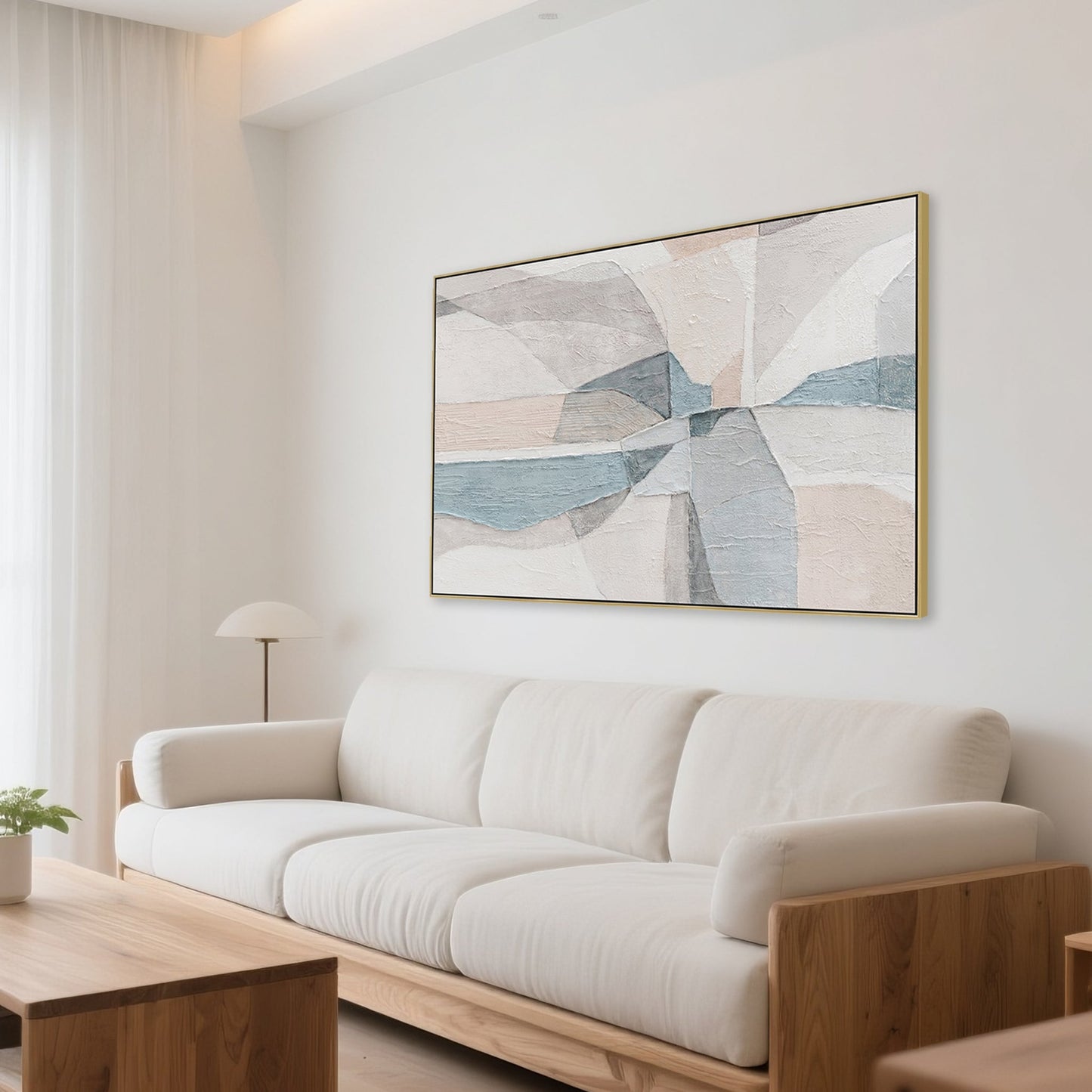 CAR12310-CLO 120 x 80cm Framed Canvas - Light Natural