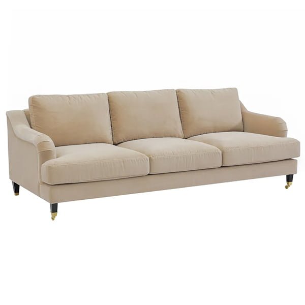 Aerin 3 Seater Sofa - Taupe Velvet