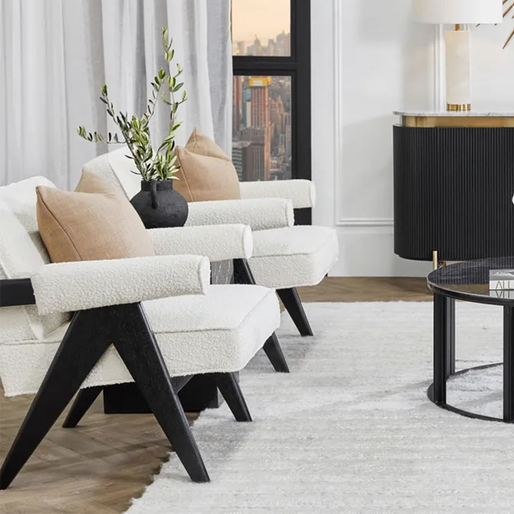Ambrose Arm Chair - White Boucle