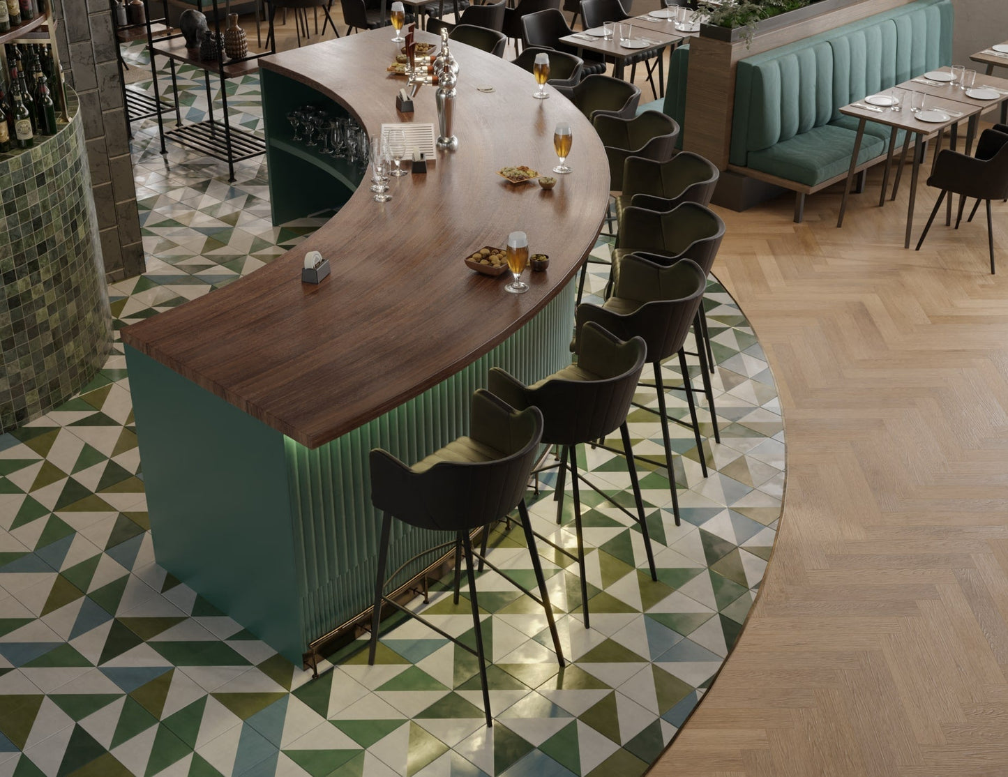 Andorra Bar Stool - Vintage Black Seat