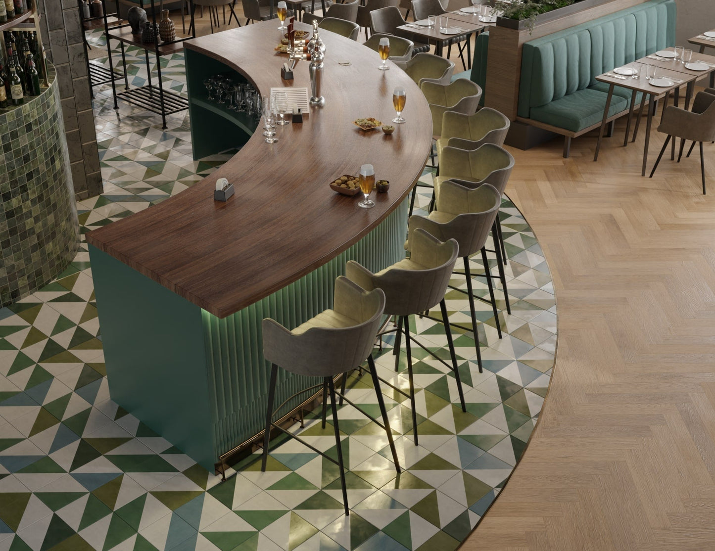 Andorra Bar Stool - Vintage Grey Seat